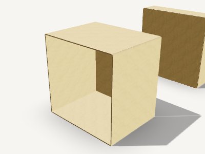 带盖围板纸箱 3D 效果