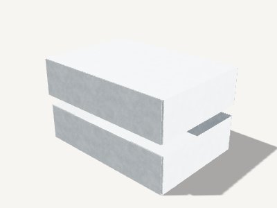 带盖棋盘游戏盒·200×140×50 3D 效果