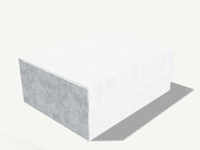 插口盒·121×61×162 3D 效果