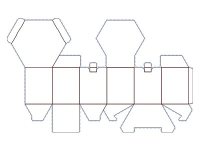 多边形盒子六边形·121×0×163