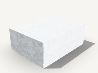 插口盒自动锁底·121×61×161 3D 效果